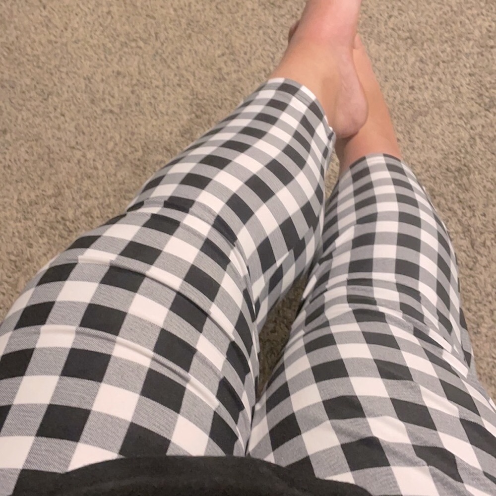 Tierra Sky buffalo check super soft leggings 4x new